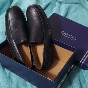 Rockport Grinnell Capitol Black Leather Loafers Mens 8.5